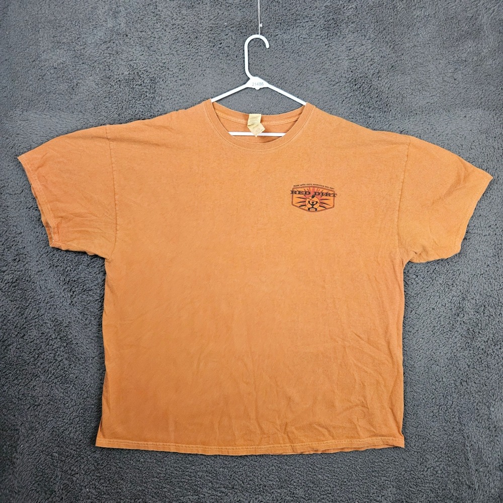 Red Dirt Hawaiian Graphic T-Shirt Mens 3XL Orange Short Sleeve Tee